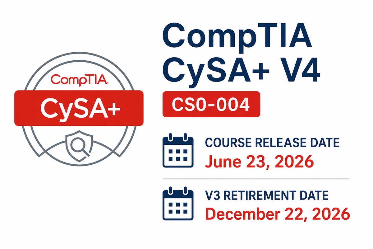 CompTIA CySA+ V4 Coming Soon