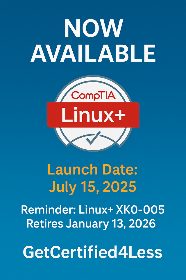 Now Available: CompTIA Linux+ (V8) – Get Certified 4 Less